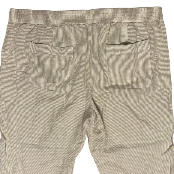 Talbots striped linen drawstring pants size 14 - Picture 7 of 7